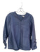 COS Size Small Blue Lyocell blend V Neck Long Sleeve Ruched Detail Top Blue / Small