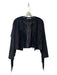 Bagatelle Size M Black Polyester Long Sleeve Round Neck Fringe Bolero Jacket Black / M