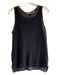 Cullen Size S Gray & Black Cashmere Sleeveless Round Neck Cut Out back Top Gray & Black / S