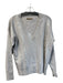 Brodie Size M Gray Cashmere Shiny Long Sleeve V Neck Ribbed Hem Sweater Gray / M