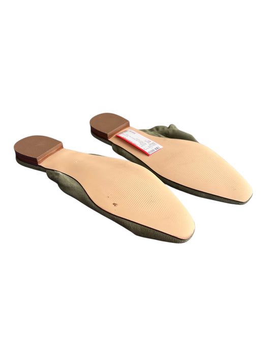 Silent D Shoe Size 41 Olive Elastic Flat Almond Toe Open Heel Shoes Olive / 41