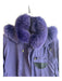 No Brand Size S Purple Fox Fur Detachable Hood Zip Front Pockets String Coat Purple / S