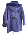 No Brand Size S Purple Fox Fur Detachable Hood Zip Front Pockets String Coat Purple / S