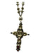 Sorelli Gunmetal Crystals cross Handcrafted Long Lobster Clasp Necklace Gunmetal