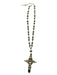 Sorelli Gunmetal Crystals cross Handcrafted Long Lobster Clasp Necklace Gunmetal