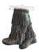 Bearpaw Shoe Size 10 Mushroom Suede Fringe Wedge Tiered Fleece Boots Mushroom / 10