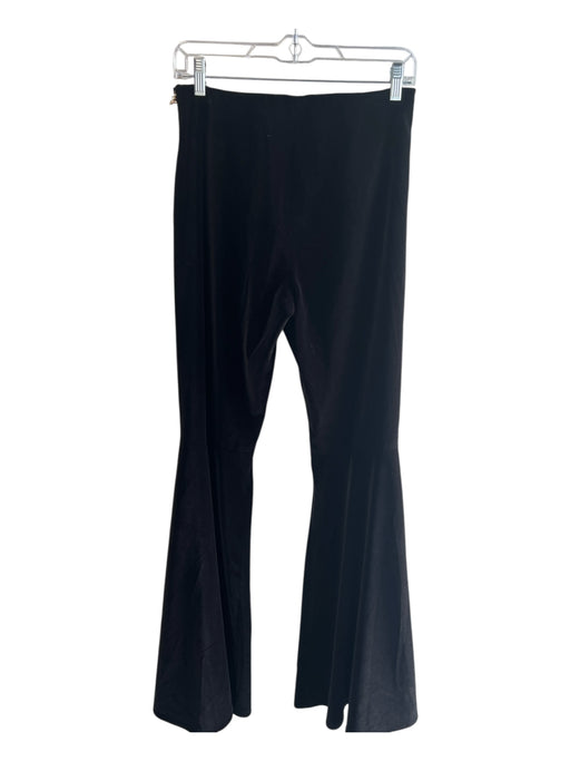 Alice & Olivia Size 6 Black Polyester Blend Side Zip Flat Front Pants Black / 6