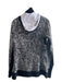 Athleta Size Large Black & White Polyester Blend All Over Print Front Zip Jacket Black & White / Large