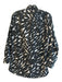 Versace Size Est M Black & White No Fabric Tag Collared Button Up Top Black & White / Est M