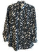 Versace Size Est M Black & White No Fabric Tag Collared Button Up Top Black & White / Est M
