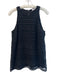 Vince Size 8 Black Cotton Blend Sleeveless Back Zip Cut Out Detail Lined Top Black / 8