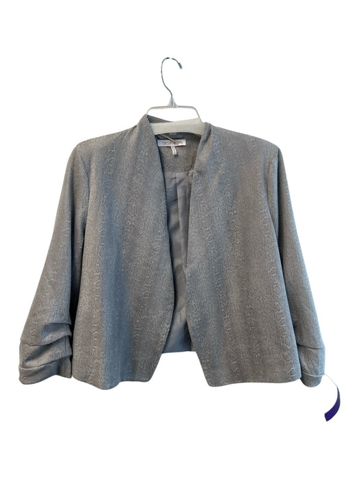 harper wren Size M Gray Polyester Long Sleeve Reptile Print Open Front Jacket Gray / M