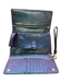 Henri Bendel Purple & Blue Leather Reptile Embossed Iridescent Wristlet Purple & Blue / S