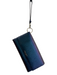 Henri Bendel Purple & Blue Leather Reptile Embossed Iridescent Wristlet Purple & Blue / S