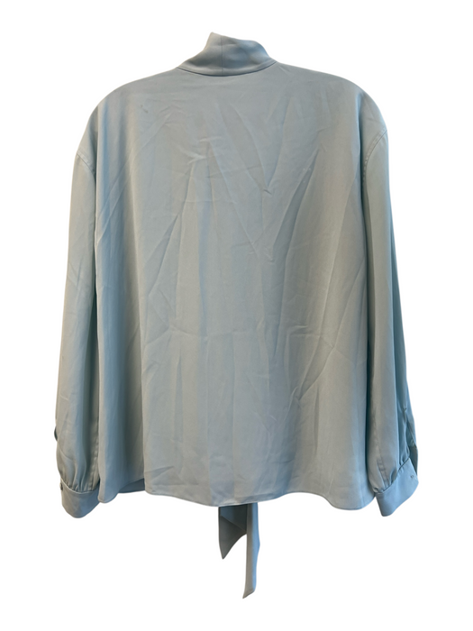 Diane Von Furstenberg Size Small Light Blue Polyester Long Sleeve lined Top Light Blue / Small