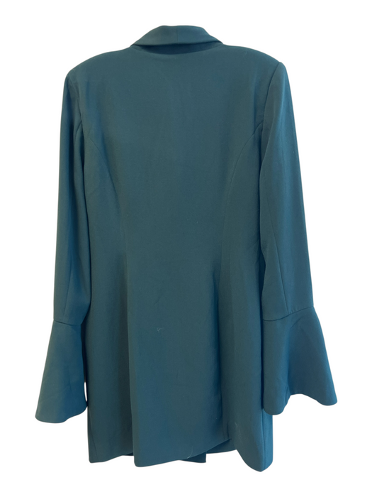 NBD Size Medium Forest Green Polyester Blend Shoulder Pad One Button Dress Forest Green / Medium