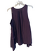 Ramy Brook Size Medium Eggplant Polyester Cold Shoulder Long Wide Sleeve Top Eggplant / Medium