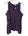 Ramy Brook Size Medium Eggplant Polyester Cold Shoulder Long Wide Sleeve Top Eggplant / Medium
