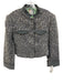 Mukzin Size L Gray & navy blue Wool Blend Tweed Sequin Snap Button Front Jacket Gray & navy blue / L