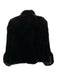 Ray's Furs Size Est M Black Brown No Fabric Tag Fur Hook & Eye Front Cape Jacket Black Brown / Est M