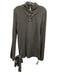 Iisli Size M Gray Cashmere Heathered Knit Crystal Buttons Tie Waist Sweater Gray / M