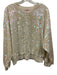 Parker Size Est M Cream White & Multi Cotton Paillettes Sequin Sweater Cream White & Multi / Est M
