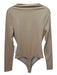 Not Yours To Keep Size S Beige Rayon & Nylon Blend Long Sleeve Cutout Wire Top Beige / S