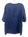 Ann Mashburn Size S Navy Linen 1/2 Sleeve Heathered Pockets Shift Dress Navy / S