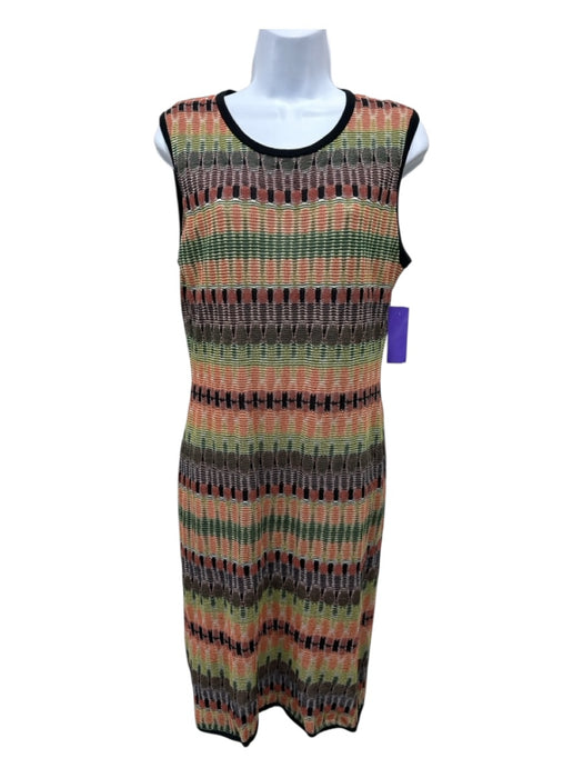 Missoni Size 46 Orange, Yellow, Multi Cotton Blend Abstract Print Knit Dress Set Orange, Yellow, Multi / 46