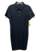 Theory Size M Black Wool Blend polo Short Sleeve Midi Dress Black / M