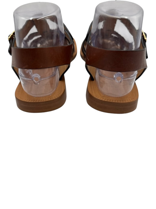 Ann Mashburn Shoe Size 37 Tan Leather Caged fisherman Gold Tone Buckle Sandals Tan / 37