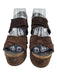 Pedro Garcia Shoe Size 37 1/2 Dark Brown Suede leather Platform Sandals Dark Brown / 37 1/2