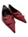 Marc Jacobs Shoe Size 37 Red Patent Leather Pointed Toe Cutout vamp Flats Red / 37