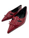 Marc Jacobs Shoe Size 37 Red Patent Leather Pointed Toe Cutout vamp Flats Red / 37