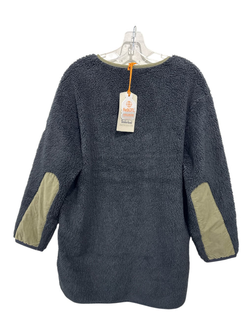 Timberland Size Large Black & Green Polyester Blend Long Sleeve Zip Front Jacket Black & Green / Large