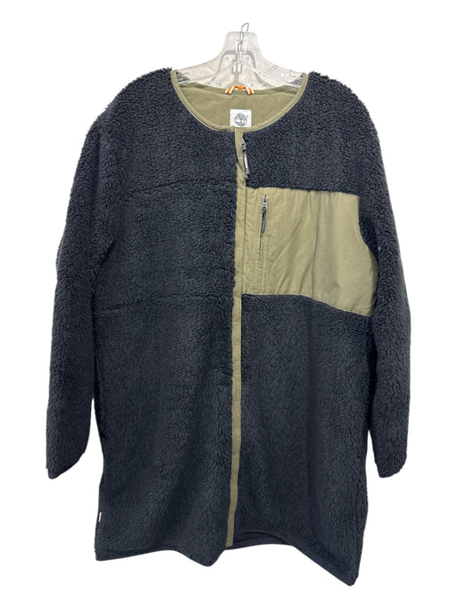 Timberland Size Large Black & Green Polyester Blend Long Sleeve Zip Front Jacket Black & Green / Large