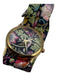 Liberty Gold & Multi Cotton Blend Tie Floral Watches Gold & Multi