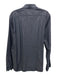 Ermenegildo Zegna Size M Blue Cotton Solid Button Down Men's Long Sleeve Shirt Blue / M