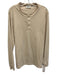 Scotch & Soda Size M Beige Cotton Blend Heathered Henley Men's Long Sleeve Shirt Beige / M