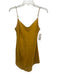 Beautiful People Size S Marigold Yellow Silk Spaghetti Strap V Neck Tank Top Marigold Yellow / S