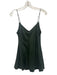 Beautiful People Size S Dark Green Silk Spaghetti Strap V Neck Tank Top Dark Green / S