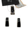 Silver & Black 925 Silver Onyx Flus Inlay Post Back Jewelry Set Silver & Black