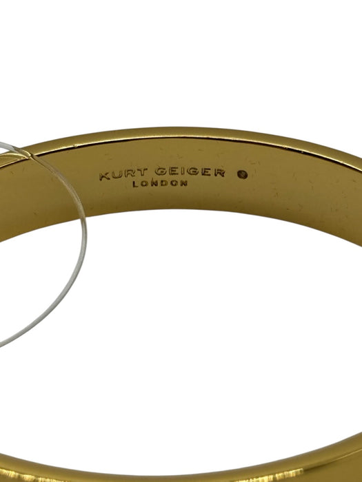Kurt Geiger Gold & Clear Metal Crystal bird embellishment Hinge Closure Bracelet Gold & Clear