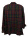 Lauren Ralph Lauren Size L Burgundy & Teal Wool Front Zip Plaid Jacket Burgundy & Teal / L