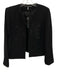 Linda Allard Ellen Tracy Size 6 Black Rayon beaded design Lace Jacket Black / 6