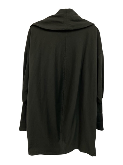 Herff Christiansen Size Small Soft Black Cotton Open Front Long Sleeve Jacket Soft Black / Small