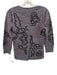 TSE Size S Purple Print Cashmere Button Down Abstract 3/4 Sleeve Cardigan Purple Print / S