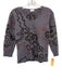 TSE Size S Purple Print Cashmere Button Down Abstract 3/4 Sleeve Cardigan Purple Print / S