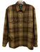 Lauren Ralph Lauren Size L brown & tan print Wool Button Down Plaid Collared Top brown & tan print / L