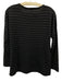 Eileen Fisher Size XS Black & Gray Print Merino Wool V Neck Long Sleeve Sweater Black & Gray Print / XS